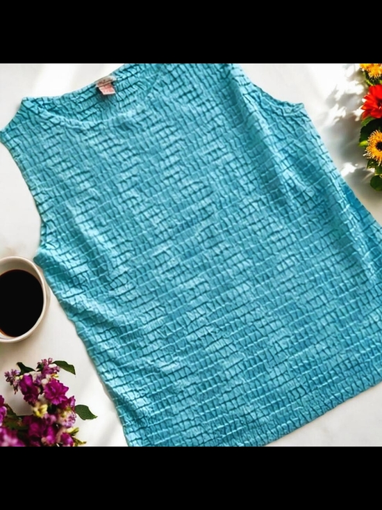 Belina Tops - BELINA Sleeveless Tank / Shell - Aqua - XL - NWOT